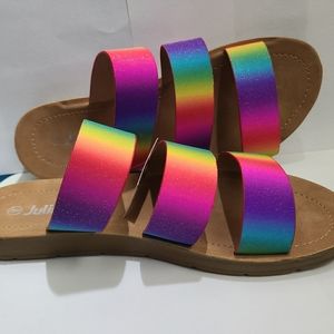 Multicolored slides/slippers